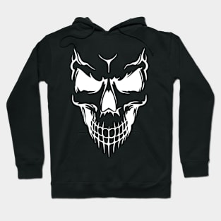 Tribal Skull White Hoodie